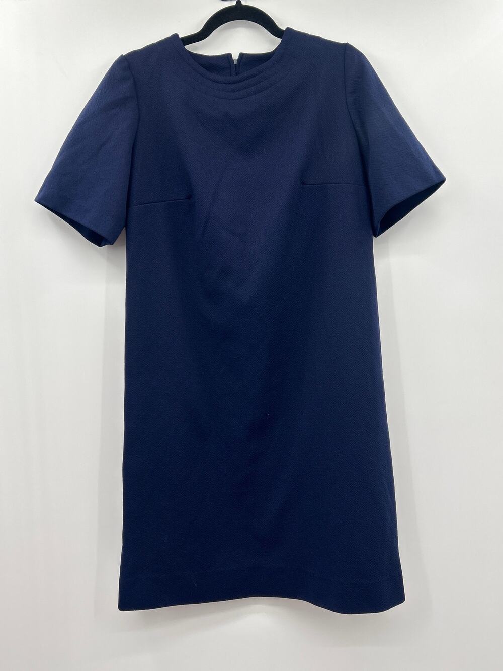 Vintage 60s 70s Mod Shift Dress Navy Retro Minimalist Bogart of Texas Size M?